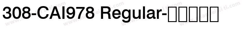 308-CAI978 Regular字体转换